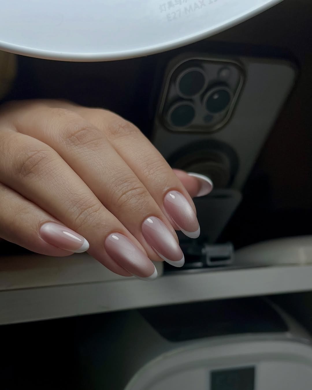 French tip nails almond shape