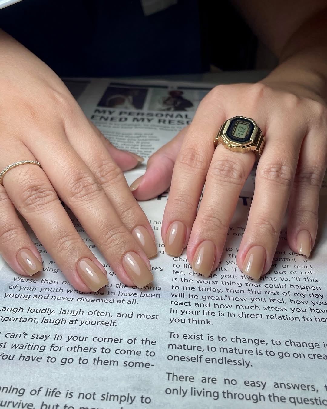 Russian manicure nude set